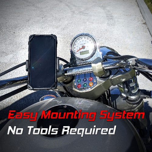 Bike Phone Mount Universal Adjustable Handlebar Cradle for Road Motorcycle & Mountain Bicycle for iPhone Samsung
