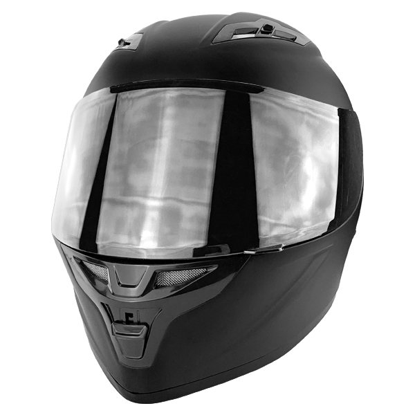 Full Face Motorcycle Helmet With Flip Up Tinted Visor Matte Black DOT Approved