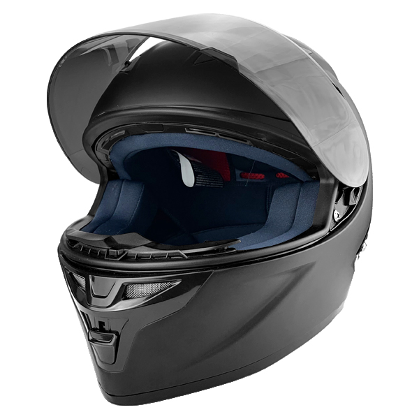 Full Face Motorcycle Helmet With Flip Up Tinted Visor Matte Black DOT Approved