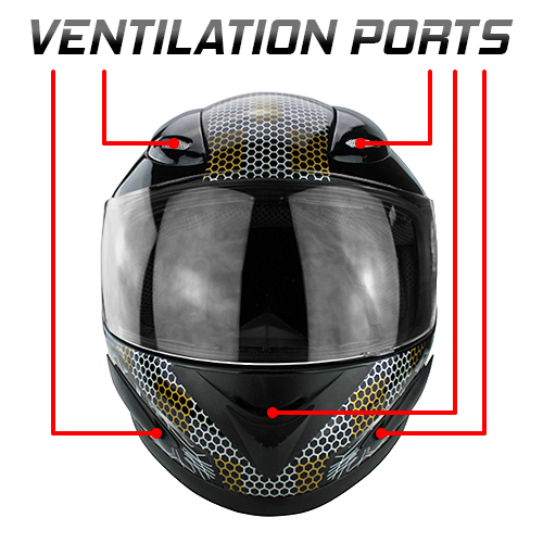 Full Face DOT Approved Motorcycle Helmet Flip Up Visor Gloss Black 5