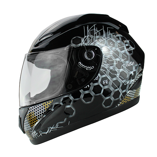 Full Face DOT Approved Motorcycle Helmet Flip Up Visor Gloss Black 1