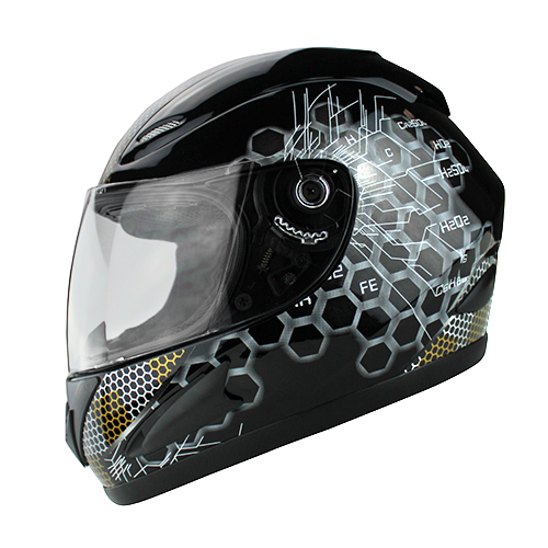 DOT Full Face Motorcycle Helmet With Removable Liner Components Gloss Black 1