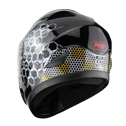Full Face DOT Approved Motorcycle Helmet Flip Up Visor Gloss Black 2