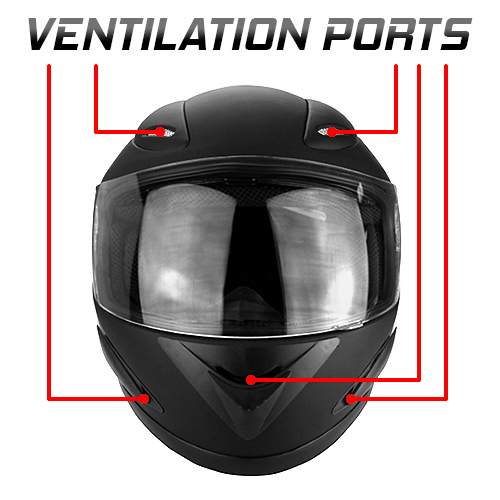 Full Face DOT Approved Motorcycle Helmet Flip Up Visor Matte Black 5