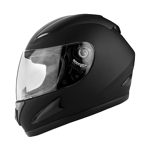 Full Face Motorcycle Helmet With Anti-Fog Flip Up Visor Matte Black DOT Approved 1