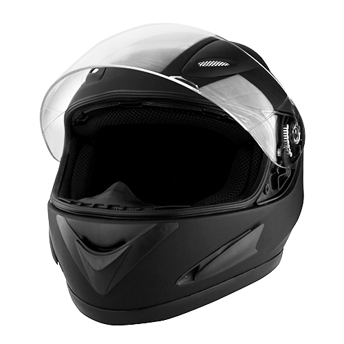 Full Face Motorcycle Helmet With Anti-Fog Flip Up Visor Matte Black DOT Approved 4