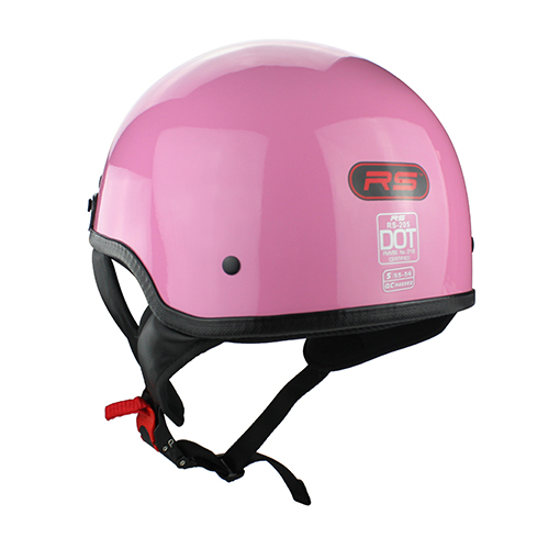 Beanie Cruiser DOT Motorcycle Half Helmet with Visor Gloss Pink