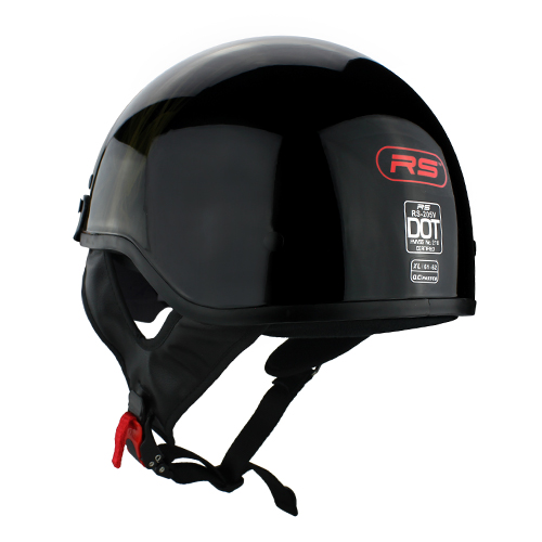 Half Shell Motorcycle DOT Helmet Gloss Black with Flames Flip Up Visor