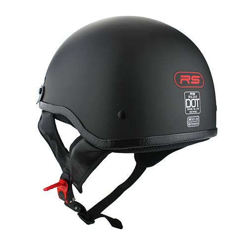 S.O.A. Matte Black Half Head Motorcycle Helmet with Flip Up Visor DOT Approved