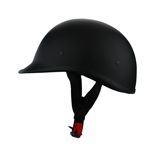 Skull Cap Half Motorcycle Helmet Derby Style Matte Black DOT Approved