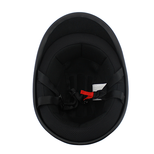 Skull Cap Half Motorcycle Helmet Derby Style Matte Black DOT Approved