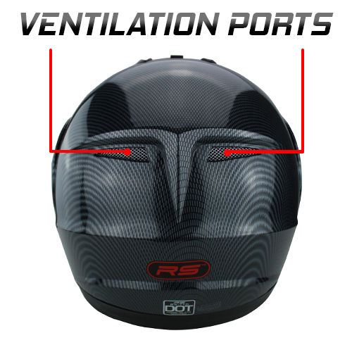 DOT Full Face Carbon Fiber Finish Modular Motorcycle Helmet With Flip-Up Visor & Vented Ports
