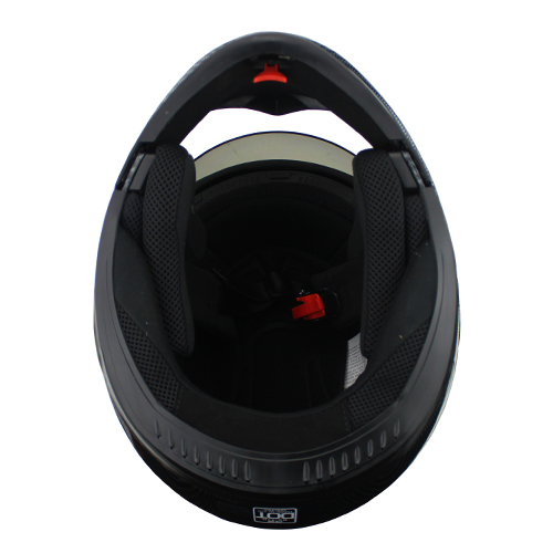 DOT Full Face Carbon Fiber Finish Modular Motorcycle Helmet With Flip-Up Visor & Vented Ports