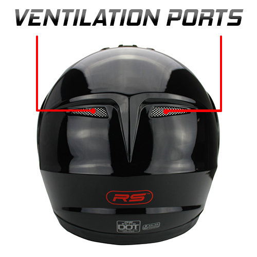 DOT Full Face Gloss Black Modular Motorcycle Helmet With Flip-Up Visor & Vented Ports