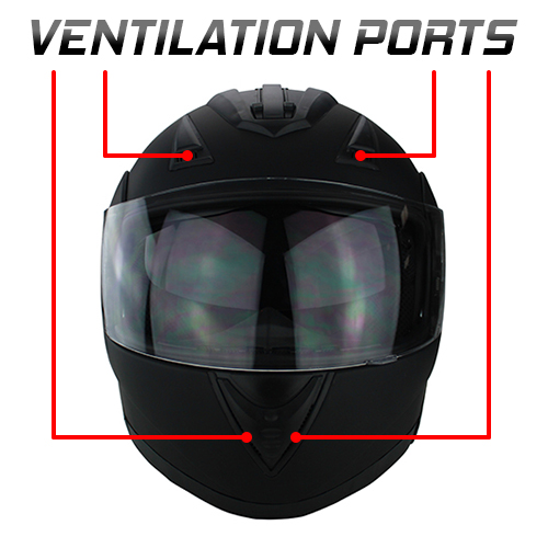 Full Face Modular Flip Up DOT Motorcycle Helmet with Dual Visor Matte Black