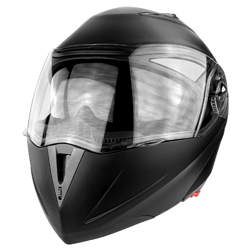 Full Face Modular Motorcycle Helmet With Dual Visor DOT Approved Matte Black