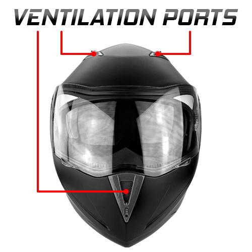 Full Face Modular Motorcycle Helmet With Dual Visor DOT Approved Matte Black 8
