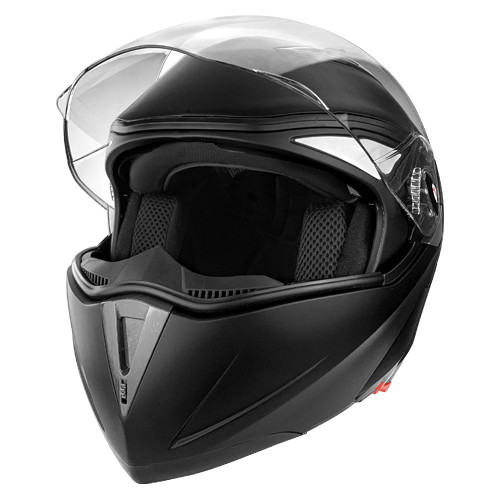 Full Face Modular Motorcycle Helmet With Dual Visor DOT Approved Matte Black