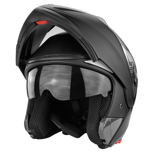 Full Face Modular Motorcycle Helmet With Dual Visor DOT Approved Matte Black 7