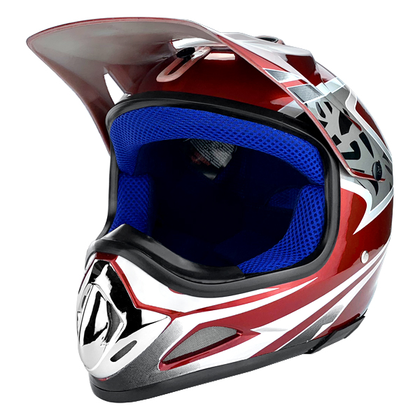 Gloss Red Motocross Dirt Bike Helmet DOT Approved