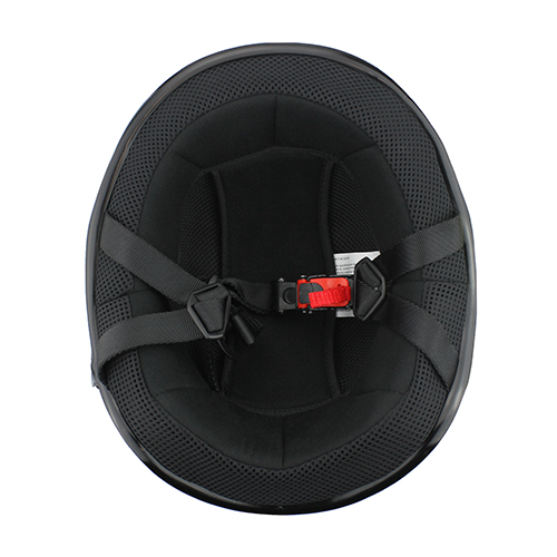 S.O.A. Matte Black Half Head Motorcycle Helmet DOT Approved