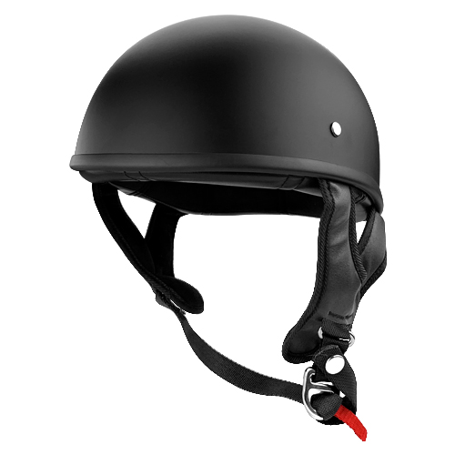 Half Motorcycle Helmet DOT Approved Matte Black