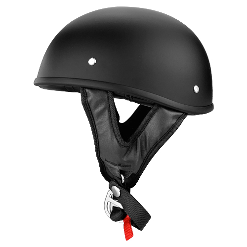 Half Motorcycle Helmet DOT Approved Matte Black
